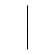 Boardwalk Fiberglass Broom Handle, Nylon Plastic Threaded End, 1" dia x 60", Black (BWK636)