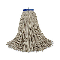 Boardwalk Cut-End Lie-Flat Wet Mop Head, Cotton, 24oz, White (BWK724CEA)