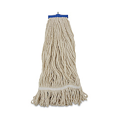 Boardwalk Mop Head, Lie-Flat Head, Cotton Fiber, 24 oz, White, 12/Carton (BWK824C)