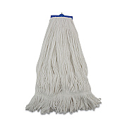 Boardwalk Mop Head, Lie-Flat Head, Rayon Fiber, 24oz, White, 12/Carton (BWK824R)