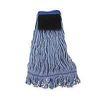 Boardwalk Mop Head, Loop-End, Cotton With Scrub Pad, Medium, 12/Carton (BWK902BL)