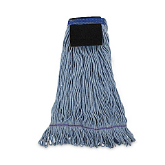 Boardwalk Mop Head, Loop-End, Cotton With Scrub Pad, Large, 12/Carton (BWK903BL)