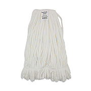 Boardwalk Mop Head, Looped, Enviro Clean With Tailband, Large, White, 12/Carton (BWK8003)