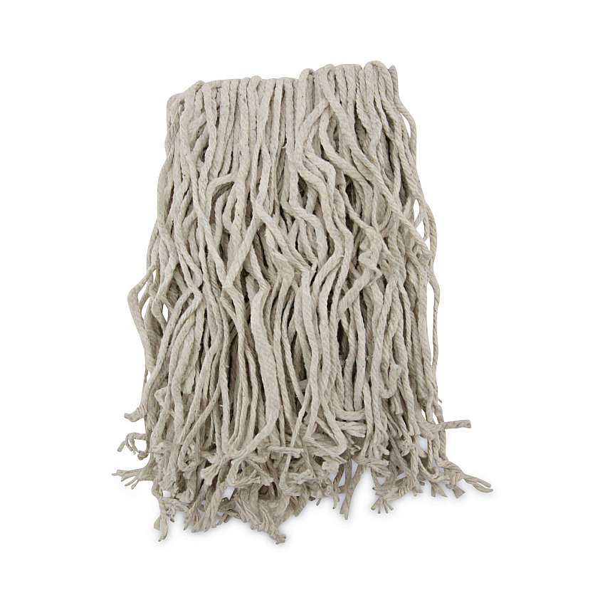 Boardwalk Mop Head, Cotton, Cut-End, White, 4-Ply, #16 Band, 12/Carton (BWKCM02016S)