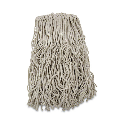 Boardwalk Banded Cotton Mop Heads, 24oz, White, 12/Carton (BWKCM20024)