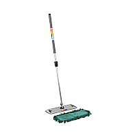 Boardwalk Microfiber Cleaning Kit, 18" Wide Blue/Green Microfiber Head, 35" to 60" Gray Aluminum Handle (BWKMFKIT)