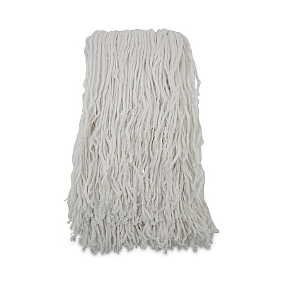 Boardwalk Banded Rayon Cut-End Mop Heads, #24, White, 1.25" Headband, 12/Carton (BWKRM03024S)