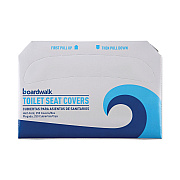 Boardwalk Premium Half-Fold Toilet Seat Covers, 14.17 x 16.73, White, 250 Covers/Sleeve, 4 Sleeves/Carton (BWKK1000B)