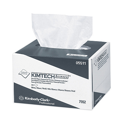 Kimtech Precision Wipers, POP-UP Box, 1-Ply, 4.4 x 8.4, Unscented, White, 280/Box, 60 Boxes/Carton (KCC05511)