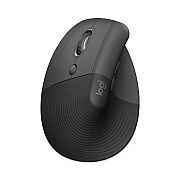 Logitech Lift Vertical Ergonomic Mouse, 2.4 GHz Frequency/32 ft Wireless Range, Left Hand Use, Graphite (LOG910006467)