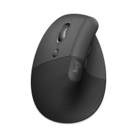 Logitech Lift Vertical Ergonomic Mouse, 2.4 GHz Frequency/32 ft Wireless Range, Left Hand Use, Graphite (LOG910006467)