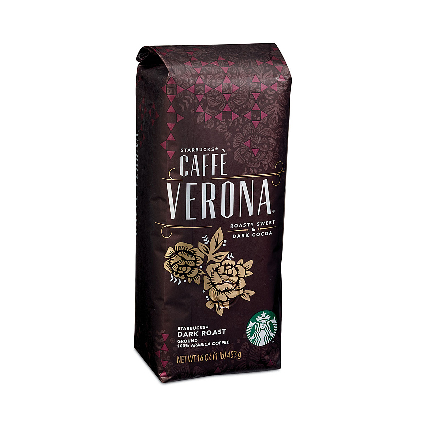 Starbucks Coffee, Caffe Verona, 1 lb Bag, 6/Carton (SBK11018131CT)