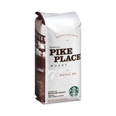 Starbucks Coffee, Pike Place, 1 lb Bag, 6/Carton (11018186CT)