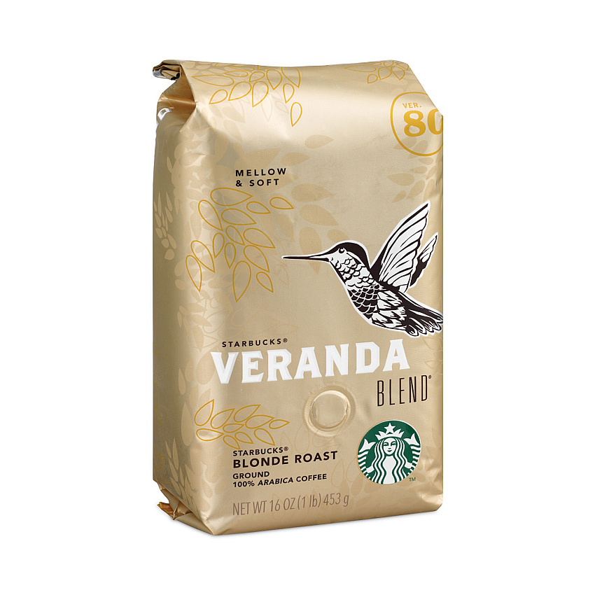 Starbucks VERANDA BLEND Coffee, Ground,1 lb Bag, 6/Carton (SBK11019631CT)