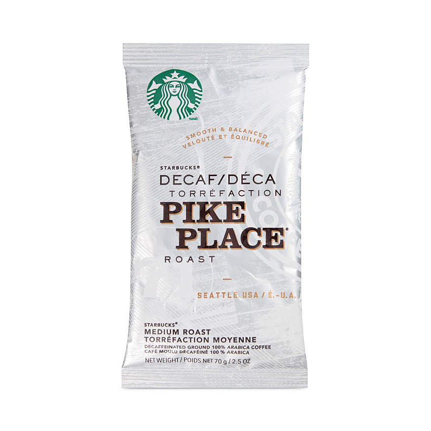 Starbucks Coffee, Pike Place Decaf, 2.7 oz Packet, 72/Carton (SBK11023061CT)