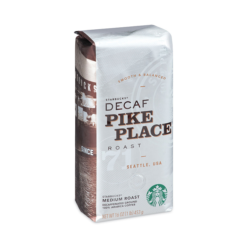 Starbucks Coffee, Pike Place Decaf, 1 lb Bag, , 6/Carton (SBK11029358CT)