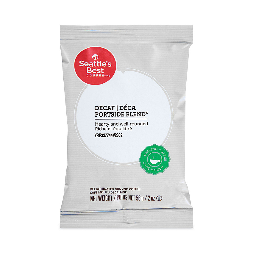 Seattle's Best Premeasured Coffee Packs, Decaf Portside Blend, 2.6 oz Packet, 72/Carton (SEA11008554CT)