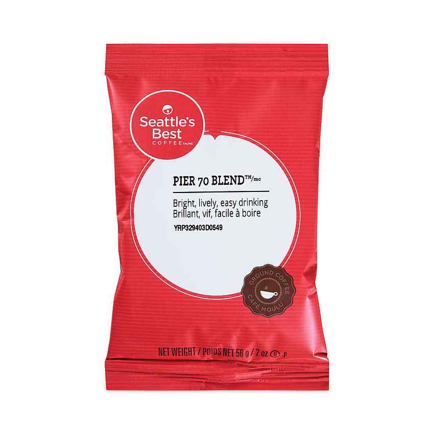 Seattle's Best Premeasured Coffee Packs, Pier 70 Blend, 2.1 oz Packet, 72/Box (SEA11008556CT)