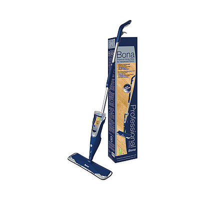 Bona Hardwood Floor Mop, 15" Wide Microfiber Head, 52" Blue Plastic/Steel Handle (BNAWM710013408)