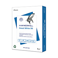 Hammermill Great White 30 Recycled Print Paper, 92 Bright, 20 lb Bond Weight, 8.5 x 11, White, 500/Ream (HAM86700RM)