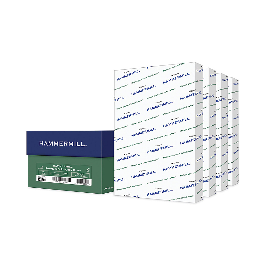Hammermill Premium Color Copy Cover, 100 Bright, 80 lb Cover Weight, 18 x 12, 250 Sheets/Pack, 4 Packs/Carton (HAM133200)