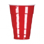 Hefty Easy Grip Disposable Plastic Party Cups, 18 oz, Red, 50/Pack, 8 Packs/Carton (C21895)