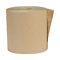 Eco Green Recycled Hardwound Paper Towels, 1-Ply, 8" x 600 ft, 1.6 Core, Kraft, 12 Rolls/Carton (APAEK6016)