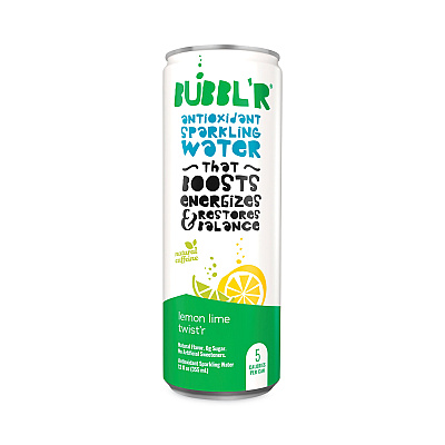 Bubbl'r Antioxidant Sparkling Water, Lemon Lime Twist'r, 12 oz Can, 12 Cans/Carton (BBBWIC60014)