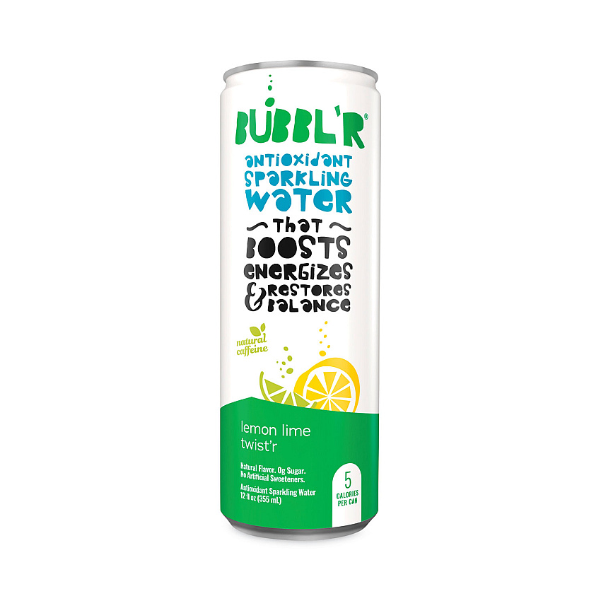 Bubbl'r Antioxidant Sparkling Water, Lemon Lime Twist'r, 12 oz Can, 12 Cans/Carton (BBBWIC60014)