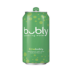Bubly Flavored Sparkling Water, Lime, 12 oz Can, 8 Cans/Pack, 3 Packs/Carton (BUYPEP17144)