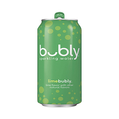 Bubly Flavored Sparkling Water, Lime, 12 oz Can, 8 Cans/Pack, 3 Packs/Carton (BUYPEP17144)