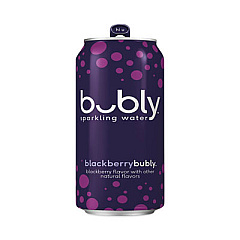 Bubly Flavored Sparkling Water, Blackberry, 12 oz Can, 8 Cans/Pack, 3 Packs/Carton (BUYPEP18119)