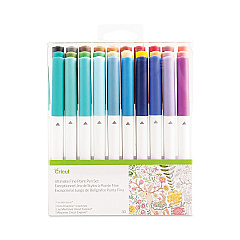 Cricut Ultimate Fine Point Porous Point Pens, Stick, Fine 0.4 mm, Assorted Ink Colors, White Barrel, 30/Set (CCU2004060)