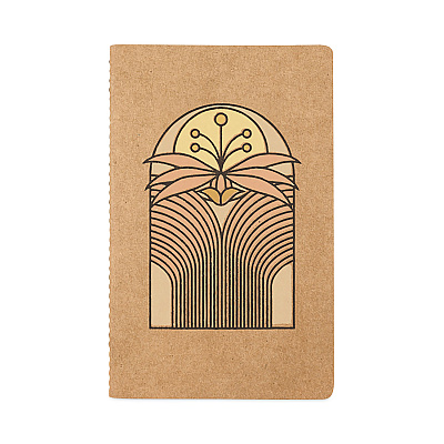 Denik Kraft Layflat Softcover Notebook, Desert Bloom Artwork, Medium/College Rule, Desert Sand/Multicolor Cover, (72) 8 x 5 Sheets (DNKKLC1166KL)