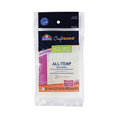 Elmer's CraftBond Less Mess All-Temp Glue Sticks, 0.27" x 4", Dries Clear, 24/Pack (EPIE6055)