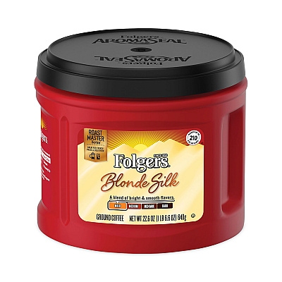 Folgers Coffee, Blonde Silk, 22.6 oz Canister (FOLSMU20433)