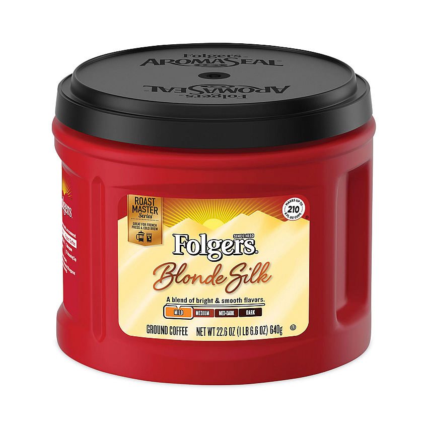 Folgers Coffee, Blonde Silk, 22.6 oz Canister (FOLSMU20433)