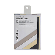 Cricut Joy Insert Cards, 4.25 x 5.5, 12 Assorted Color Cards/12 Black Inserts/12 White Envelopes (CCU2007253)