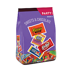 Hershey's Snack-Size Sweets and Chocolate Assortment Party Pack, 34.19 oz Bag (HRSHEC93942)