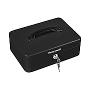 Honeywell Standard Cash Box, 9.8 x 7.3 x 4.1, Steel, Black (HWL6112)