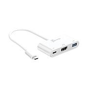 j5create USB-C to HDMI/USB Adapter, 7.87", White (JCRJCA379)