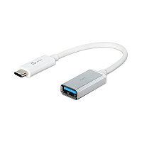 j5create USB-C to USB Adapter, 4", Silver/White (JCRJUCX05US)