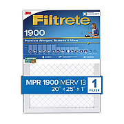 Filtrete Premium Allergen, Bacteria and Virus Air Filter, MERV 13, MPR 1900, 20 x 25 (7100222948)