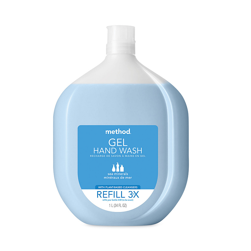 Method Gel Hand Wash Refill Tub, Sea Minerals Scent, 34 oz (378684)