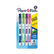 Paper Mate Clear Point Mechanical Pencil, 0.7 mm, HB (#2), Black Lead, Assorted Barrel Colors, 4/Pack (PAP2087147)
