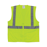 PIP ANSI Class 2 Hook and Loop Safety Vest, 2X-Large, Hi-Viz Lime Yellow (PID302MVGLY2X)