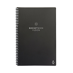 Rocketbook Fusion Smart Notebook, Seven Assorted Page Formats, Black Cover, (21) 8.8 x 6 Sheets (RKBEVRFERCAFR)