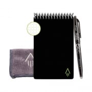 Rocketbook Mini Notepad, Black Cover, Dot Grid Rule, 3 x 5.5, White, 24 Sheets (EVRMR)