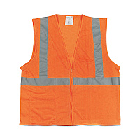 PIP ANSI Class 2 Hook and Loop Safety Vest, 2X-Large, Hi-Viz Orange (PID302MVGOR2X)