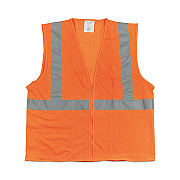 PIP Zipper Safety Vest, X-Large, Hi-Viz Orange (PID302MVGZORXL)